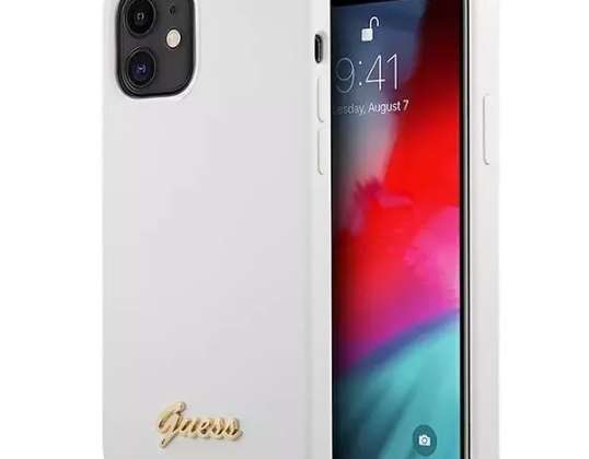 Guess GUHCP12SLSLMGWH iPhone 12 mini 5,4" bílý/bílý pevný kryt Metal L