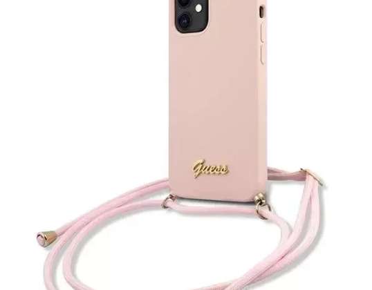 Guess GUHCP12SLSCLMGLP iPhone 12 mini 5,4" pink/pink Hardcase Metall