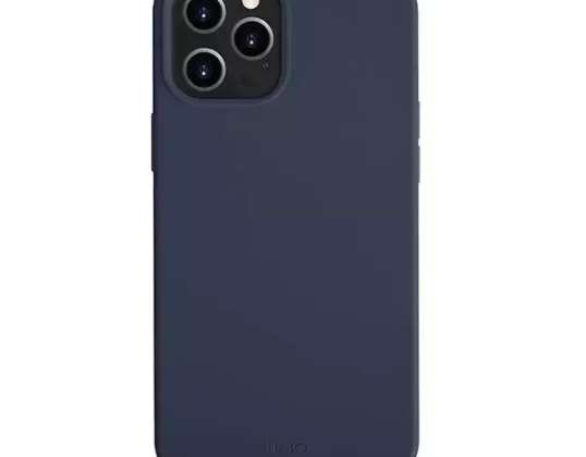 Funda UNIQ Lino Hue iPhone 12 Pro Max 6,7" azul/azul marino Antimi