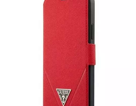 Guess GUFLBKP12SVSATMLRE iPhone 12 mini 5,4" rood/rood boek Saffian
