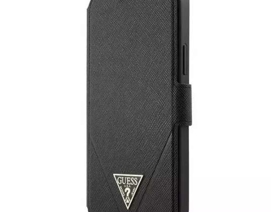 Угадайте GUFLBKP12SVSATMLBK iPhone 12 мини 5,4" черно-черная книга Saffian