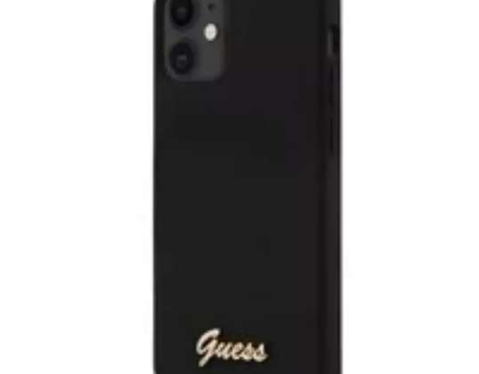 Atspėk GUHCP12SLSLMGBK iPhone 12 mini 5,4 colio juodas / juodas kietas dėklas Silico
