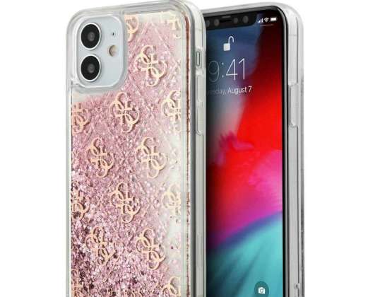 Guess GUHCP12SLG4GSPG iPhone 12 mini 5,4" roze/roze hardcase 4G Liqu
