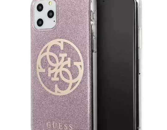Guess GUHCN65PCUGLPI iPhone 11 Pro Max Pink/Pink Hard Case 4G Circle