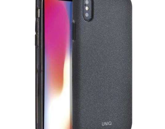 UNIQ puzdro Lithos iPhone X/Xs čierne /uhoľné čierne