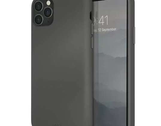 UNIQ-fodral Lino Hue iPhone 11 Pro Max grå/mossgrå