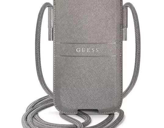 Guess Bag GUPHLPSASBGR 6,7" grey/grey Saffiano Strap