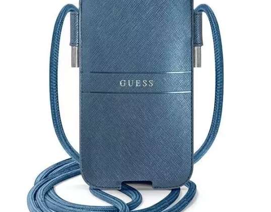 Taška Guess Bag GUPHMPSASBBL 6,1" modrá/modrá remienok Saffiano