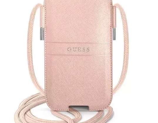 Gæt taske GUPHLPSASBPI 6,7" lyserød pink Saffiano rem