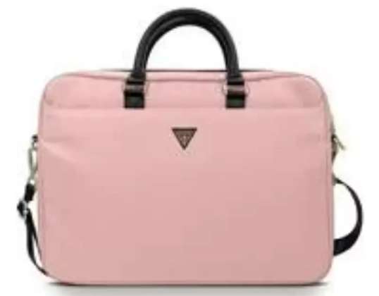 Guess Bag GUCB15NTMLLP 16" vaaleanpunainen Nylon Triangle Logo
