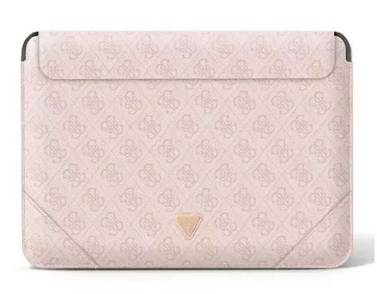 Guess Sleeve GUCS16P4TP 16&quot; rożowy /pink 4G Uptown Triangle logo