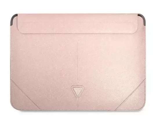 Guess Sleeve GUCS14PSATLP 13/14" pink / pink Saffiano Triangle Logo