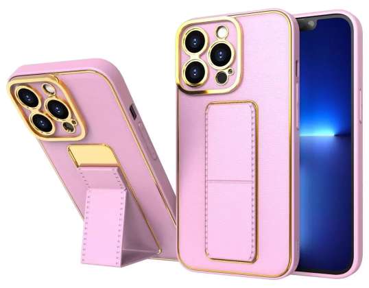 Naujas stovo dėklas, skirtas Samsung Galaxy A12 5G su rožine spalva