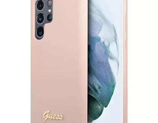 Guess GUHCS22LLSLMGPP S22 Ultra S908 pink/pink hardcase Silicone Scr