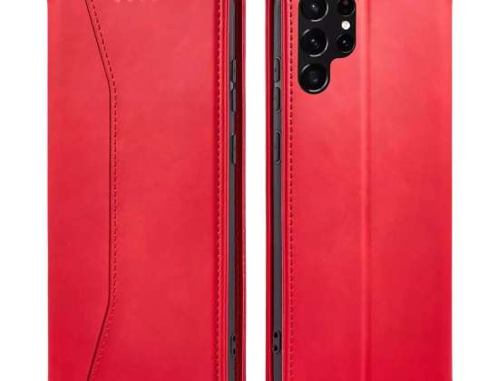 Magneet Fancy Case Case voor Samsung Galaxy S22 Ultra Wallet Cover n