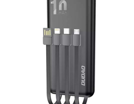 Dudao K6Pro universaalne toitepank 10000mAh USB-kaabliga, USB tüüp C, Li