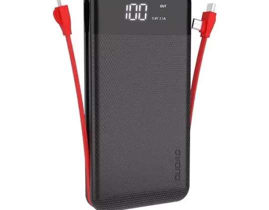 Dudao 2x USB powerbank 10000mAh 2A built-in 3in1 Lightning / cabo USB