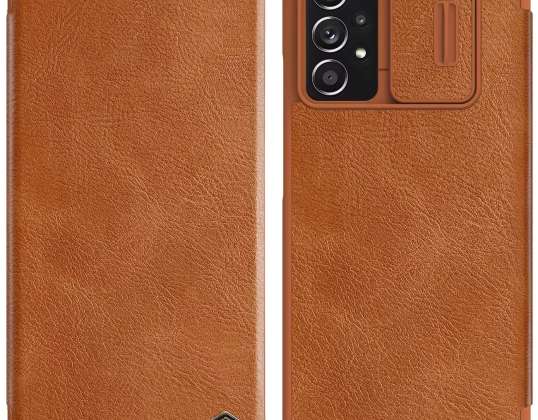 Nillkin Qin läderhölsterfodral Samsung Galaxy A73 brun