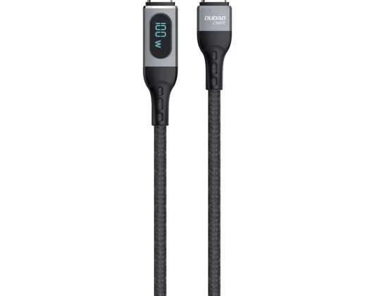 Dudao kabel USB Tip C - USB Tip C brzo punjenje PD 100W crno (L7