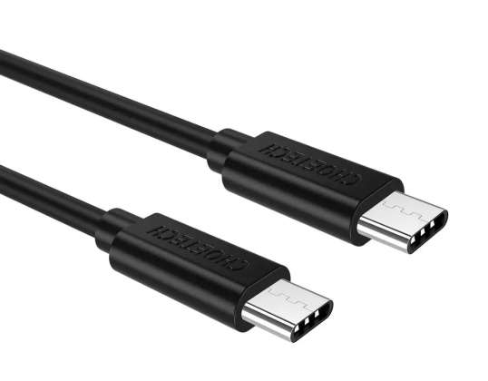 Choetech кабель USB Type-C до USB Type-C 3A 1m чорний (CC0002)