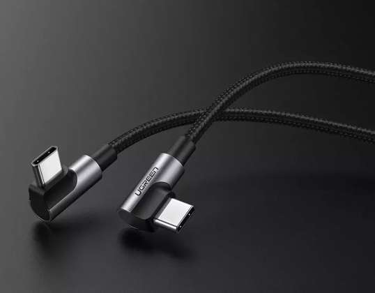 Ugreen açılı kablo kablosu ile yan fiş USB Tip C - USB Tip C Po