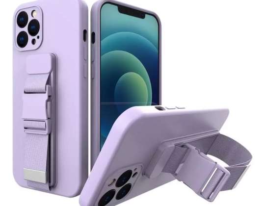 Housse de corde en gel avec lanière sac à chaîne longe iPhone 13 mi