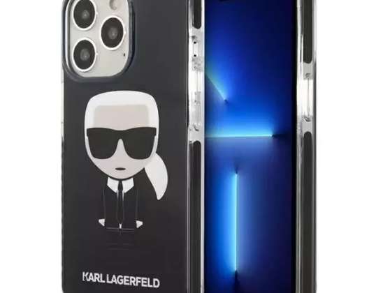 Karl Lagerfeld KLHCP13XTPEIKK iPhone 13 Pro Max 6,7" kietas dėklas juodas/b