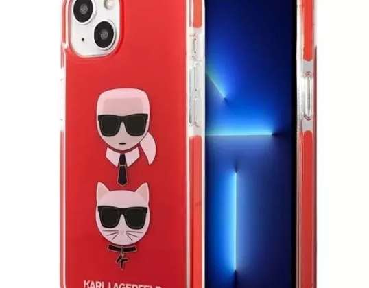 Карл Лагерфелд KLHCP13STPE2TR iPhone 13 мини 5,4" твърд калъф червен/re