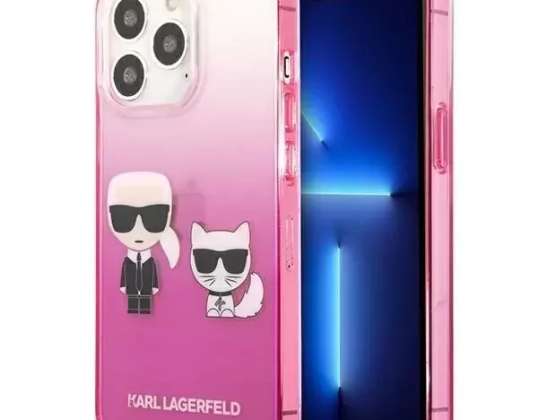 Karlas Lagerfeldas KLHCP13XTGKCP iPhone 13 Pro Max 6,7 colio kietas dėklas rožinis/pi