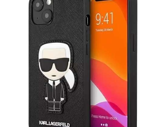 Karl Lagerfeld KLHCP13SOKPK iPhone 13 mini 5,4" negro/negro estuche rígido