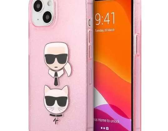 Karl Lagerfeld KLHCP13SKCTUGLP iPhone 13 mini 5,4" vaaleanpunainen/vaaleanpunainen hardcas