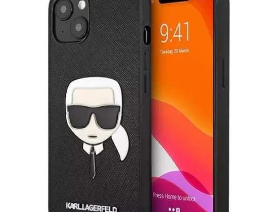 Karl Lagerfeld KLHCP13SSAKHBK iPhone 13 mini 5,4" preto / preto hardcas
