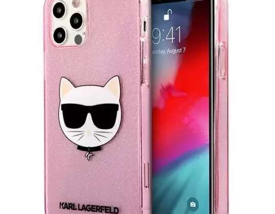 Karl Lagerfeld KLHCP12LCHTUGLP iPhone 12 Pro Max 6,7" rožinė / rožinė kieta spalva