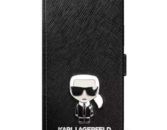 Карл Лагерфельд KLFLBKP12SIKMSBK iPhone 12 мини 5,4" черно-черная книга
