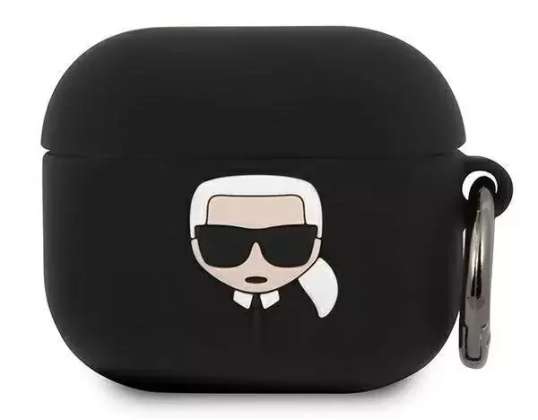 Karl Lagerfeld KLACA3SILKHBK AirPods 3 капак черен/черен Силикон Iko