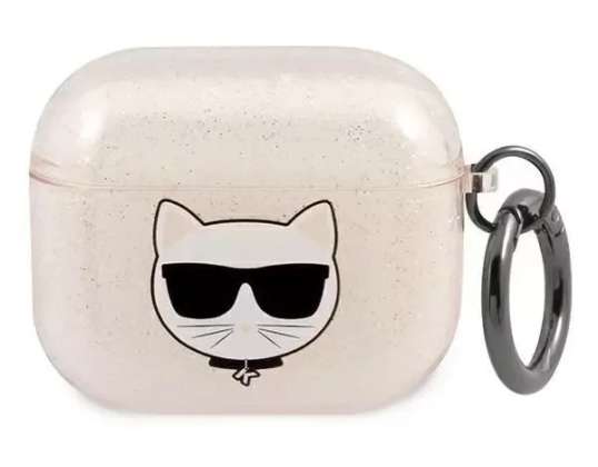 Karl Lagerfeld KLA3UCHGD AirPods 3 couvre or/or Glitter Choupette