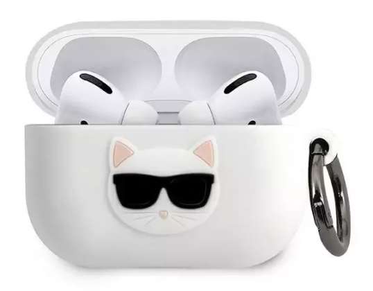 Karl Lagerfeld KLACAPSILCHWH AirPods Pro cover wit/wit Silicone Ch