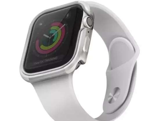 UNIQ Чехол Валенсия Apple Watch Series 4/5/6/SE 40мм. серебро/титан