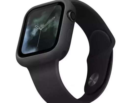 UNIQ Чехол Lino Apple Watch Series 4/5/6/SE 40мм. черный/пепельный черный