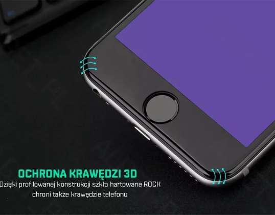 Szkło Hartowane FULL 3D ROCK iPhone 6/6S PLUS Czarny
