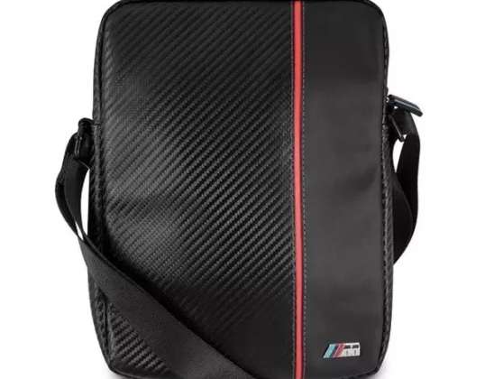 BMW BMTB8CAPRBK Tablet väska 8" svart/svart Kolfiber / Röd rand