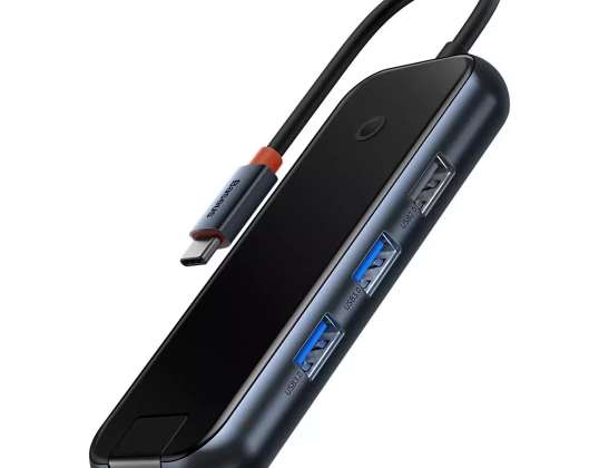 Базеус AcmeJoy 6-порт HUB докинг станция (USB-C към USB-C PD&data/2