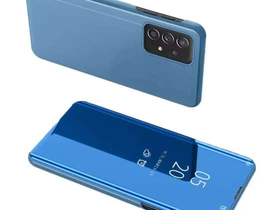 Skaidrus vaizdo dėklas Atverčiamas dėklas Samsung Galaxy A73 mėlynas