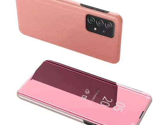 Clear View Case Case Flip Samsung Galaxy A73 pink