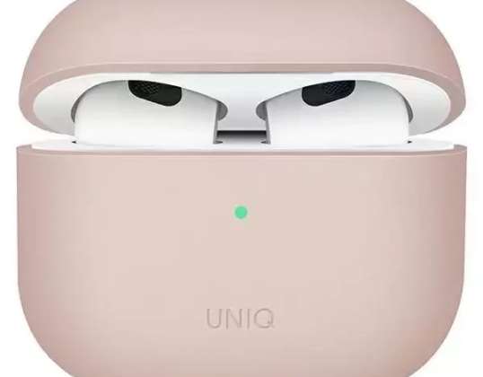 Funda UNIQ Lino AirPods 3 gen. Silicona rosa/rubor rosa