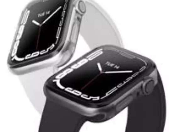 Θήκη UNIQ Glase Apple Watch Series 7/8 45mm. Διπλή συσκευασία διαφανής-d