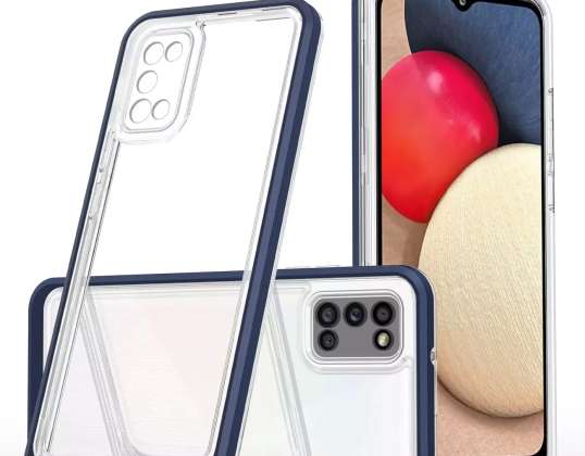 Doorzichtig 3in1 hoesje voor Samsung Galaxy A03s (166) gel cover met frame