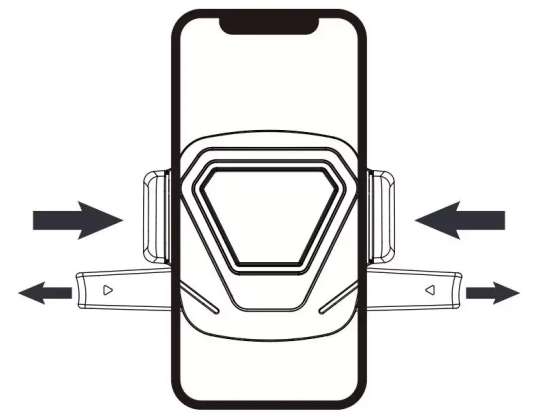 WK Design Autohalterung für Lüftungsgitter schwarz (WP-U82 bla
