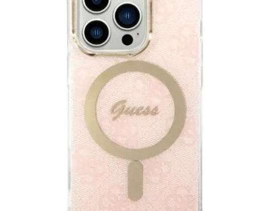 Σετ Guess GUBPP14XH4EACSP Case+ Φορτιστής iPhone 14 Pro Max 6,7" ροζέ