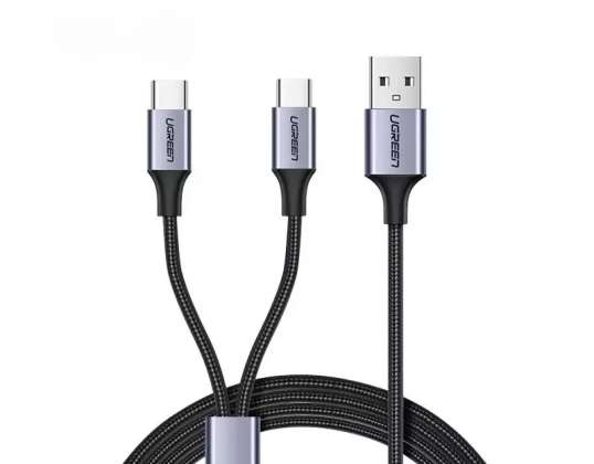 UGREEN Kabel USB - USB Splitter Kabel / USB Typ C 1m schwarz (U